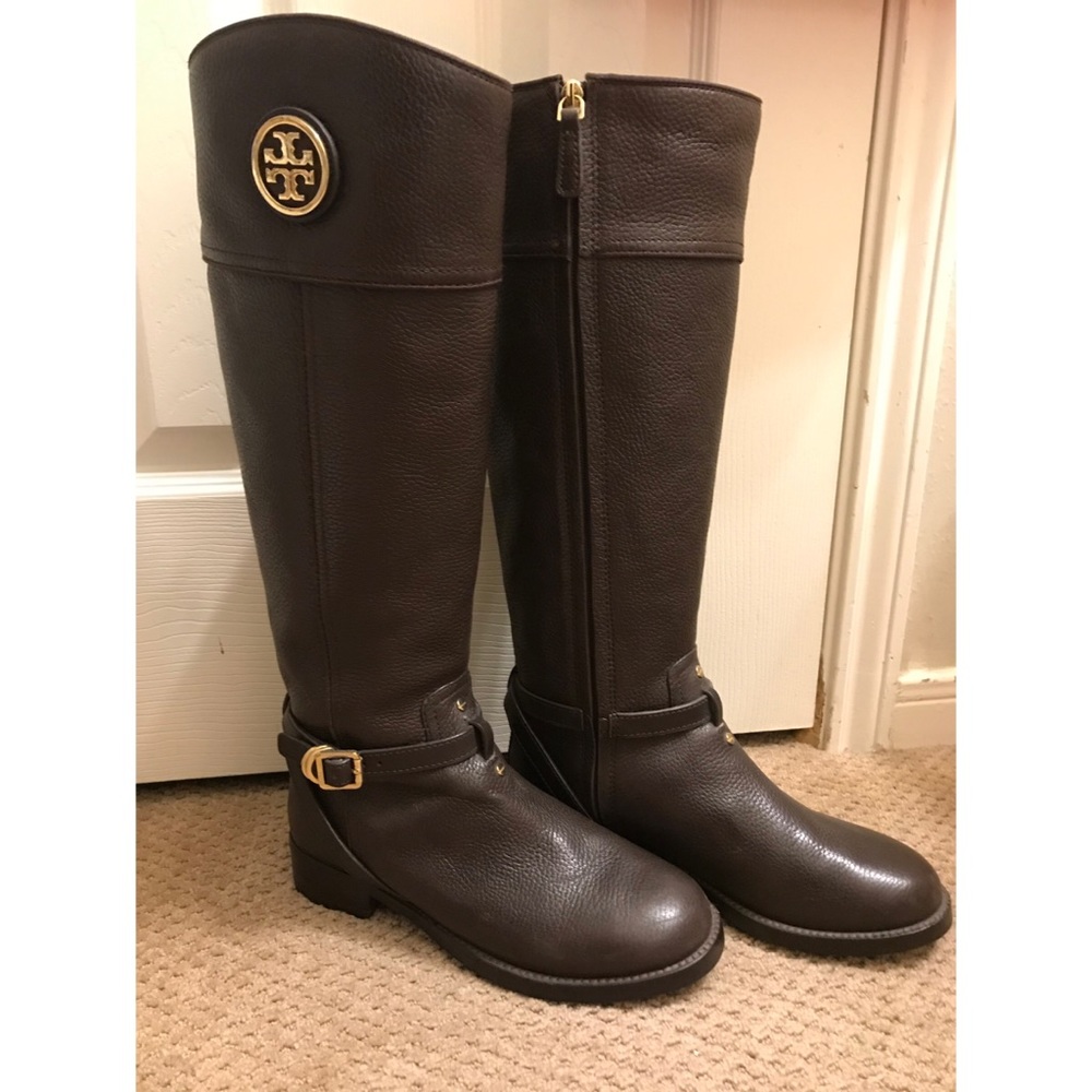 COPY - Tori Burch 8.5 Brown Leather Teresa Riding Boot